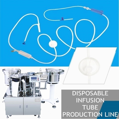 Tubo descartável mecânico da infusão que faz a máquina a linha de produção do equipamento médico