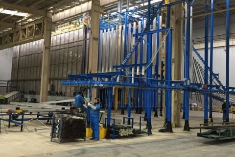Cadeia de pulverização e de pintura do pó automático do equipamento de fabricação