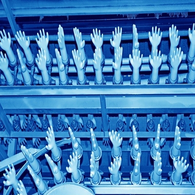 Linha de produção médica 100KW da luva do látex automático 380V