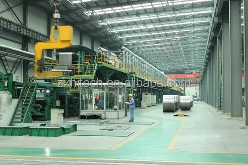 Linha de produção de bobinas de aço galvanizadas da empresa ZX, equipamento de produção de bobinas de aço