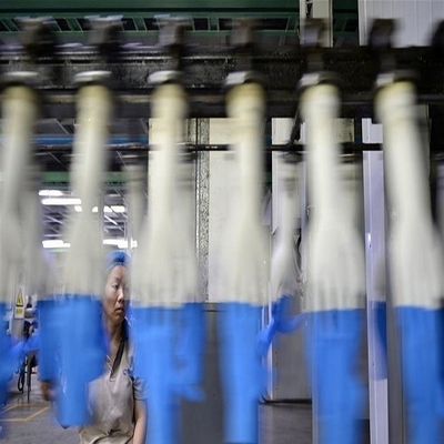 linha de produção longa descartável das luvas do látex 60kW 200 medidores