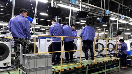 Linha de produção de máquinas de lavar roupa