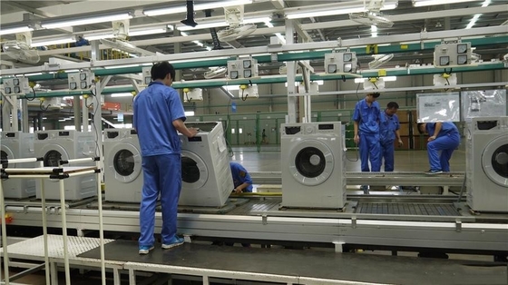 Linha de produção de máquinas de lavar roupa