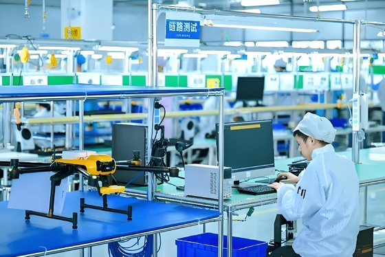 Equipamento de linha de produção de veículos aéreos não tripulados